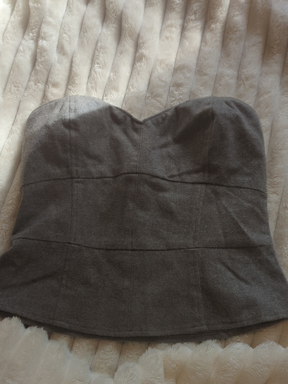 Nordstrom Strapless Sweetheart Bustier in Charcoal Gray